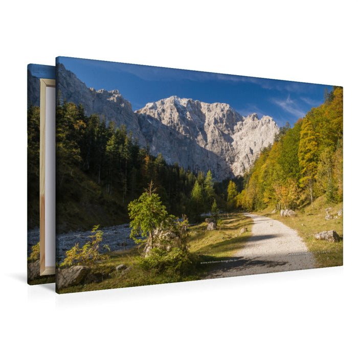 Premium textile canvas Premium textile canvas 120 cm x 80 cm across Grubenkarspitze 