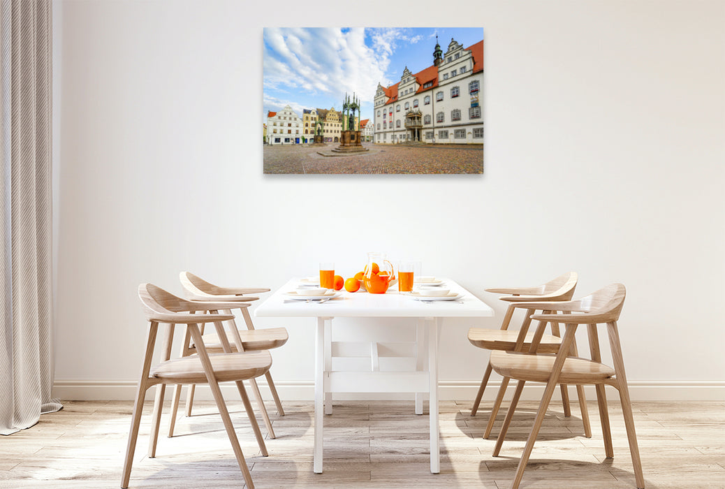 Premium textile canvas Premium textile canvas 120 cm x 80 cm across A motif from the calendar Lutherstadt Wittenberg Impressions 