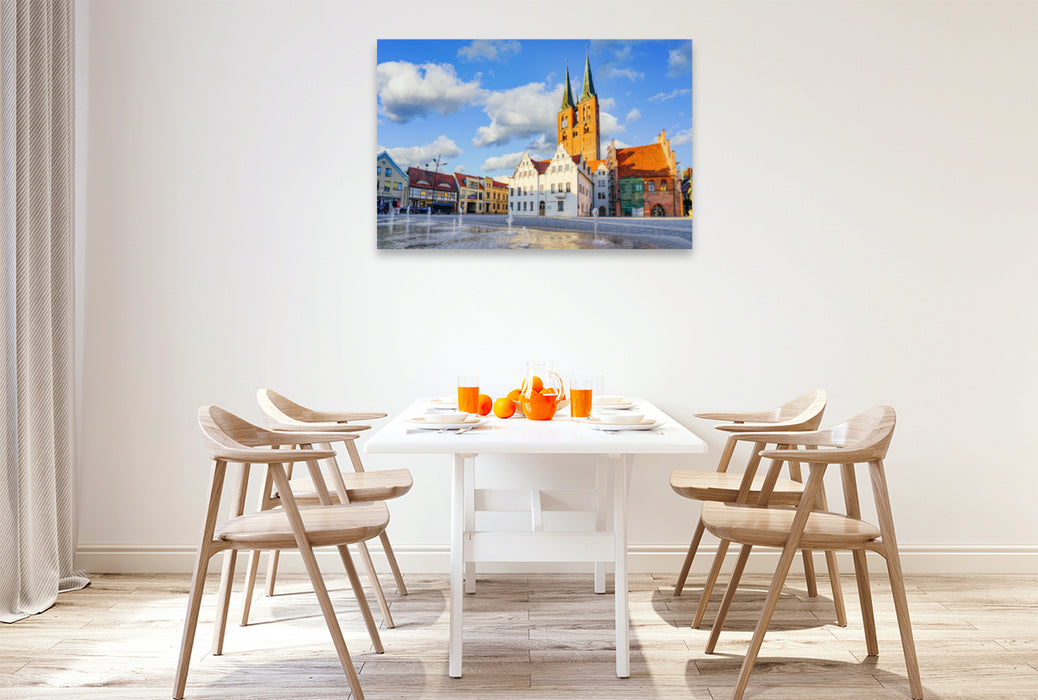 Premium textile canvas Premium textile canvas 120 cm x 80 cm landscape A motif from the Stendal Impressions calendar 