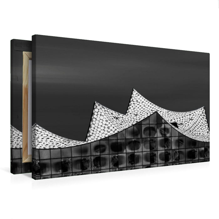 Premium textile canvas Premium textile canvas 75 cm x 50 cm landscape Hamburg - Elbphilharmonie 
