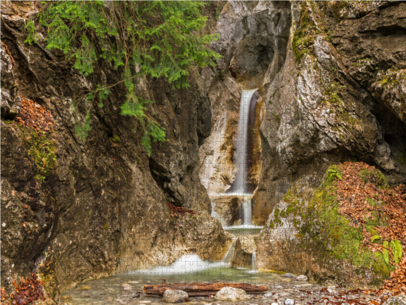 Heckenbachwasserfall, Kochel am See, Landkreis Bad Tölz-Wolfratshausen - CALVENDO Foto-Puzzle - calvendoverlag 29.99