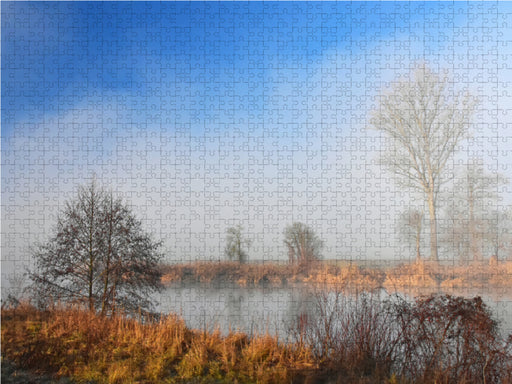 Nebel liegt über dem Ampertal - CALVENDO Foto-Puzzle - calvendoverlag 29.99