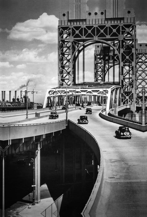 Toile textile haut de gamme Toile textile haut de gamme 80 cm x 120 cm de haut Triborough Bridge, approche East 125th Street, Manhattan, 1936 