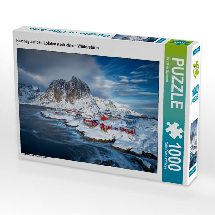 Hamnøy auf den Lofoten nach einem Wintersturm - CALVENDO Foto-Puzzle - calvendoverlag 29.99