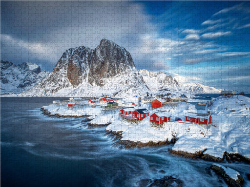 Hamnøy auf den Lofoten nach einem Wintersturm - CALVENDO Foto-Puzzle - calvendoverlag 29.99