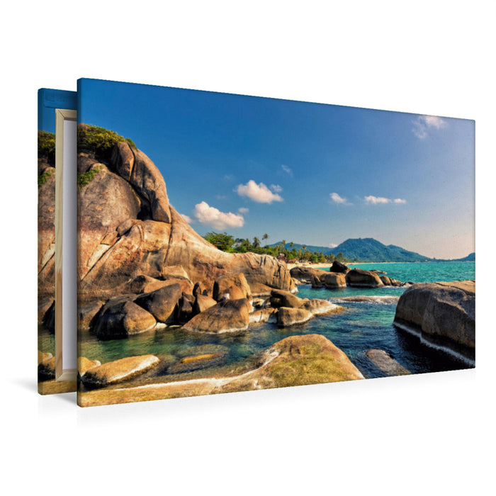 Premium Textil-Leinwand Premium Textil-Leinwand 120 cm x 80 cm quer Lamai Beach - Koh Samui