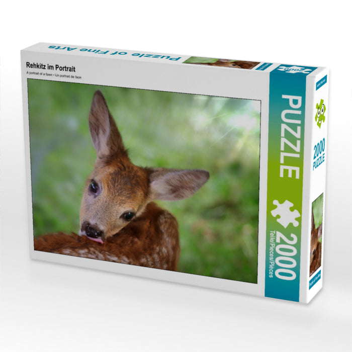 Rehkitz im Portrait - CALVENDO Foto-Puzzle