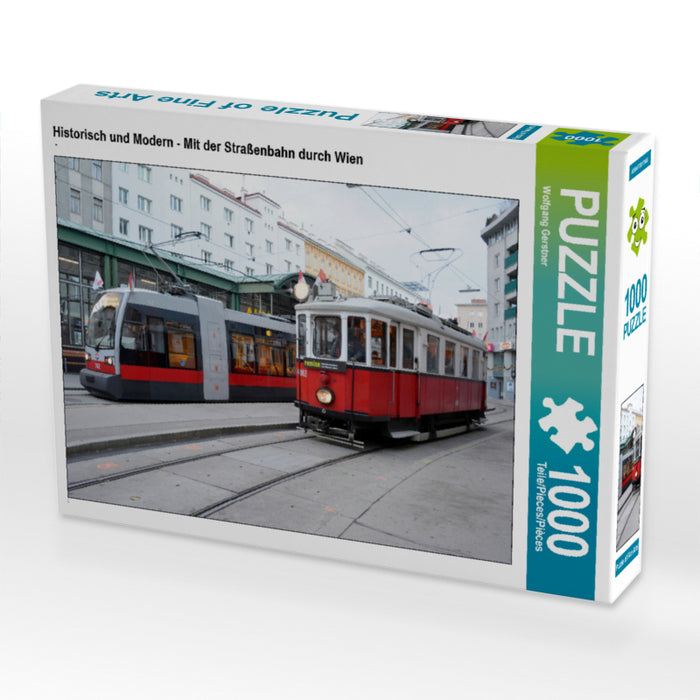 Historisch und Modern - Mit der Straßenbahn durch Wien - CALVENDO Foto-Puzzle - calvendoverlag 29.99