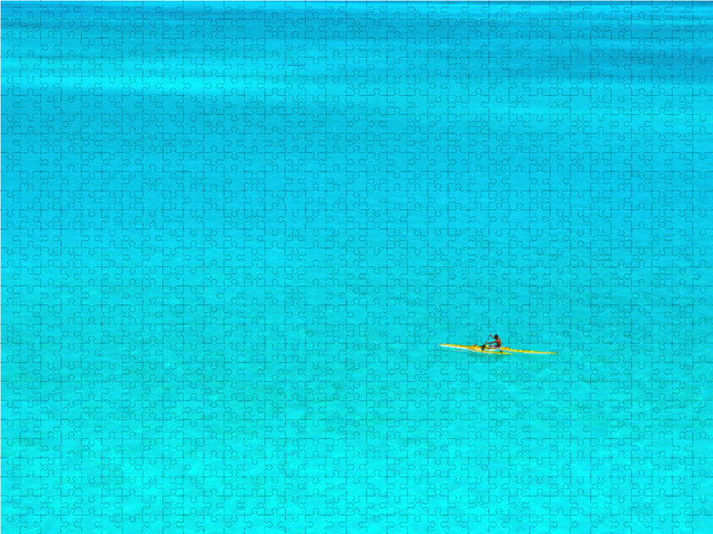 Kanu in der Lagune von Bora Bora - CALVENDO Foto-Puzzle - calvendoverlag 29.99