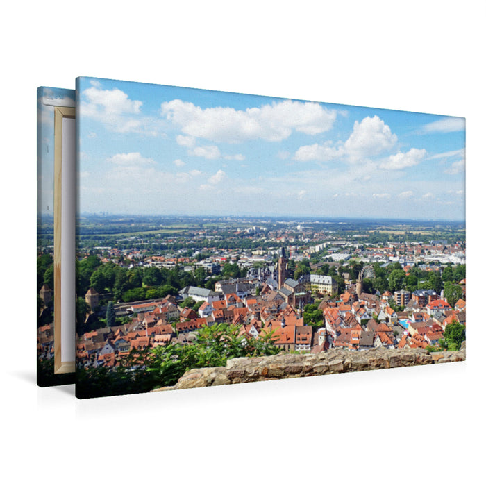 Premium Textil-Leinwand Premium Textil-Leinwand 120 cm x 80 cm quer Blick über Weinheim zur Kerve