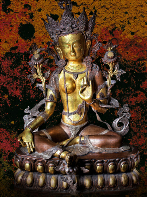Grüne Tara, der weibliche Buddha des Mitgefühls - CALVENDO Foto-Puzzle - calvendoverlag 29.99