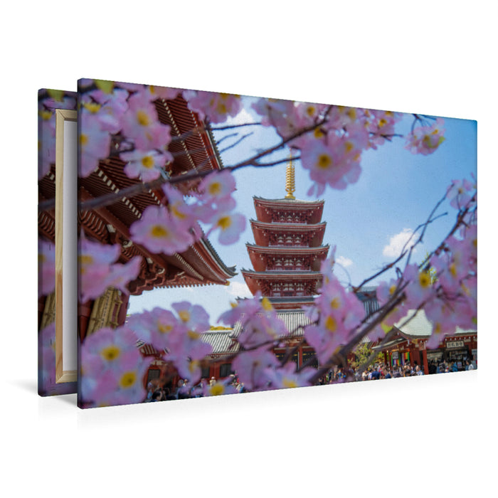 Toile textile premium Toile textile premium 120 cm x 80 cm paysage Tokyo - Temple Senso-Ji 