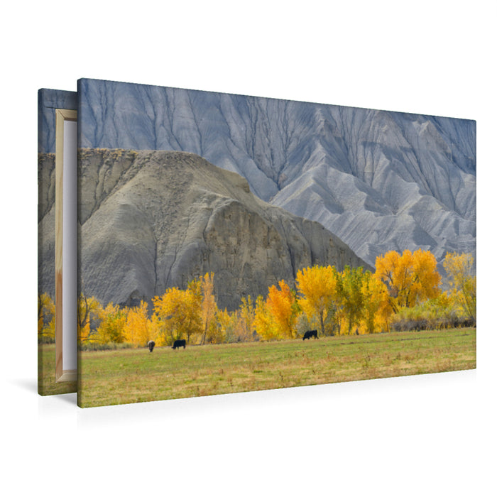 Premium Textil-Leinwand Premium Textil-Leinwand 120 cm x 80 cm quer Badlands bei Torrey, Utah, USA