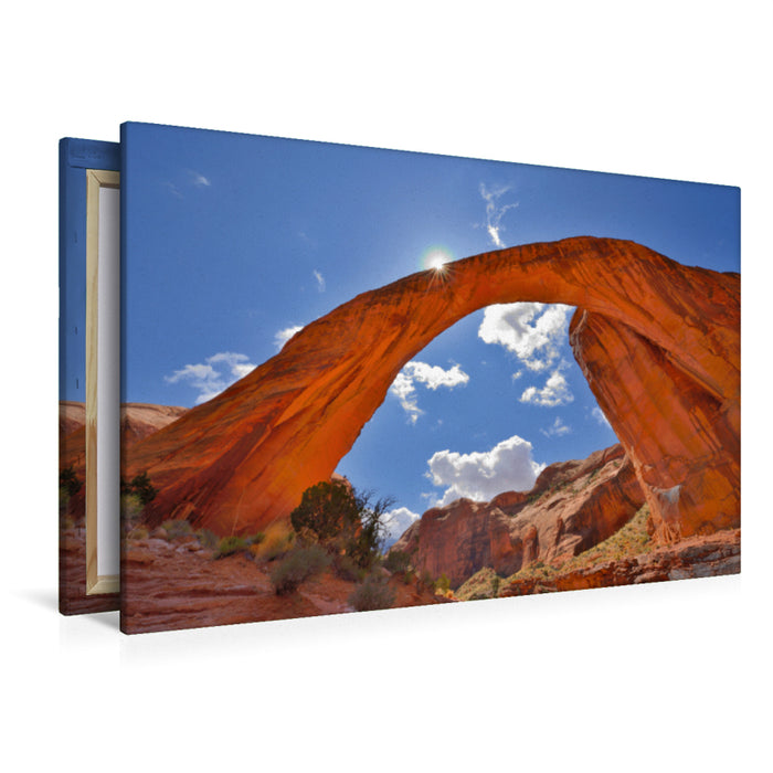 Premium Textil-Leinwand Premium Textil-Leinwand 120 cm x 80 cm quer Rainbow Bridge, Lake Powell, Glen Canyon National Rec. Area, Arizona,USA