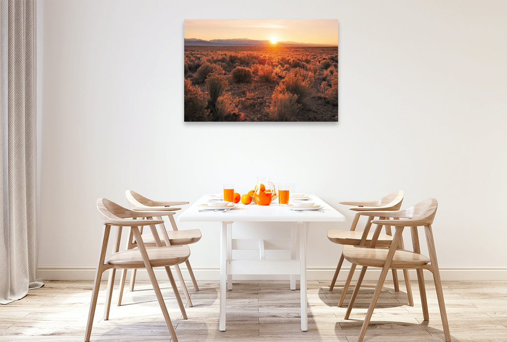 Premium Textil-Leinwand Premium Textil-Leinwand 120 cm x 80 cm quer Sunrise near Mammoth Lakes, California, USA