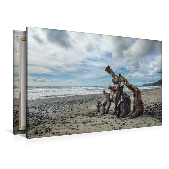 Toile textile haut de gamme Toile textile haut de gamme 120 cm x 80 cm paysage Ngakawau Beach, Nouvelle-Zélande 