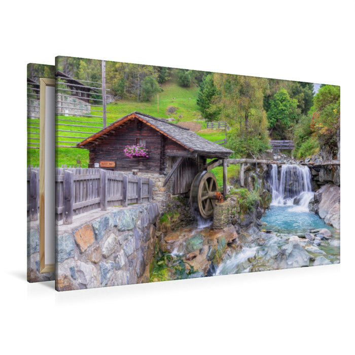 Premium Textil-Leinwand Premium Textil-Leinwand 120 cm x 80 cm quer Islitzermühle in Hinterbichl