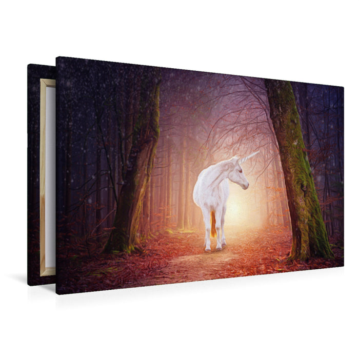 Premium Textil-Leinwand Premium Textil-Leinwand 120 cm x 80 cm quer Mein Einhorn