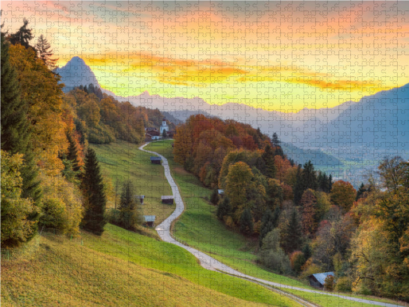 Herbst in Wamberg bei Garmisch-Partenkirchen - CALVENDO Foto-Puzzle - calvendoverlag 29.99