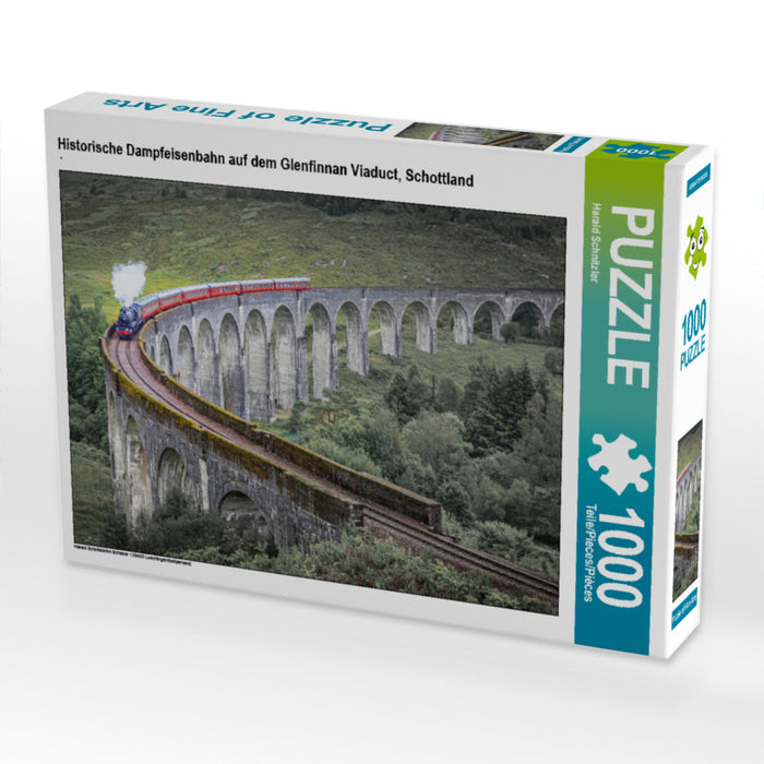 Historische Dampfeisenbahn auf dem Glenfinnan Viaduct, Schottland - CALVENDO Foto-Puzzle - calvendoverlag 29.99