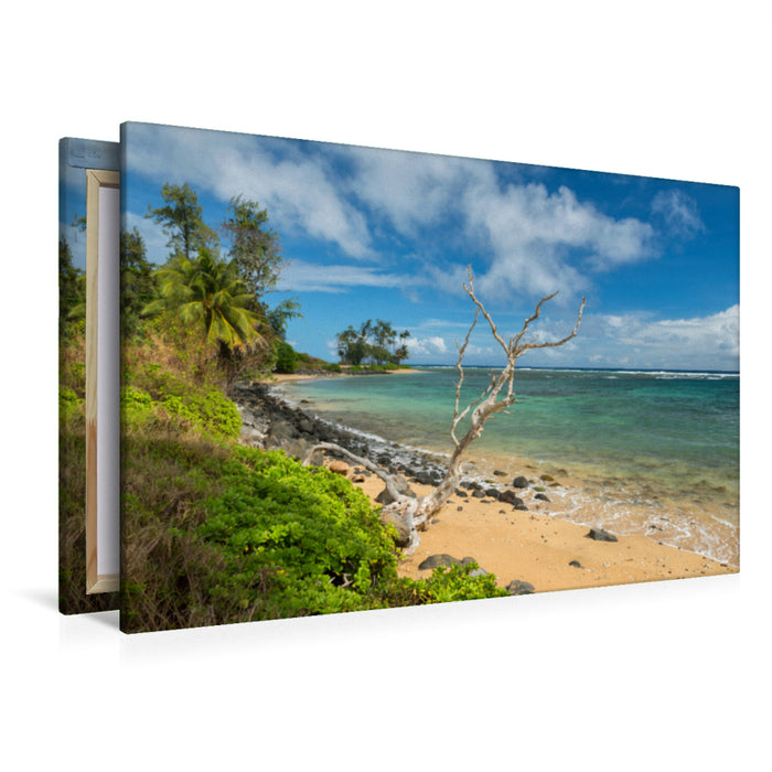 Toile textile haut de gamme Toile textile haut de gamme 120 cm x 80 cm paysage Molokai, Hawaï, USA 