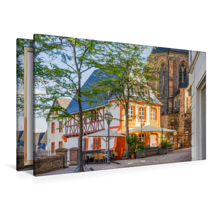 Premium Textil-Leinwand Premium Textil-Leinwand 120 cm x 80 cm quer Ein Motiv aus dem Kalender Saarburg Impressionen