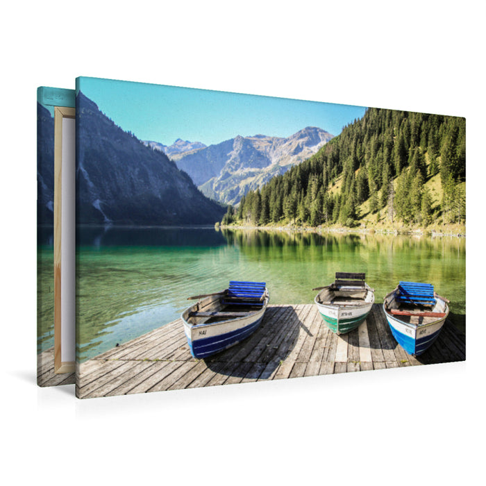 Premium textile canvas Premium textile canvas 120 cm x 80 cm landscape A motif from the calendar Faszination Allgäu 