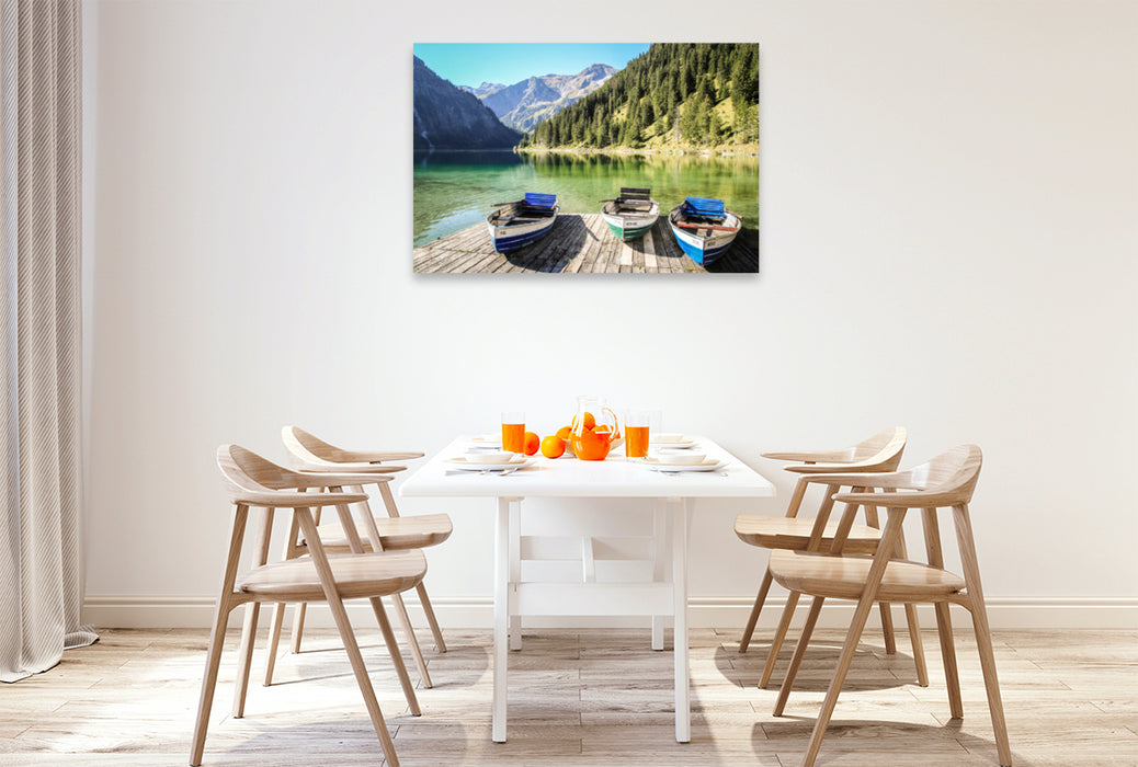 Premium textile canvas Premium textile canvas 120 cm x 80 cm landscape A motif from the calendar Faszination Allgäu 