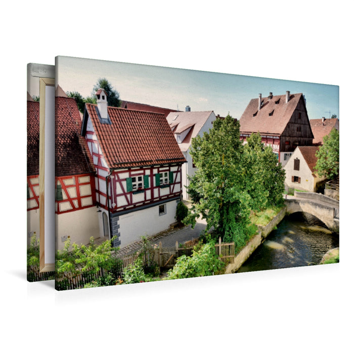 Premium Textil-Leinwand Premium Textil-Leinwand 120 cm x 80 cm quer Blick von der Stadtmauer