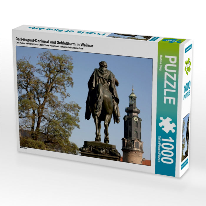 Carl-August-Denkmal und Schloßturm in Weimar - CALVENDO Foto-Puzzle - calvendoverlag 29.99