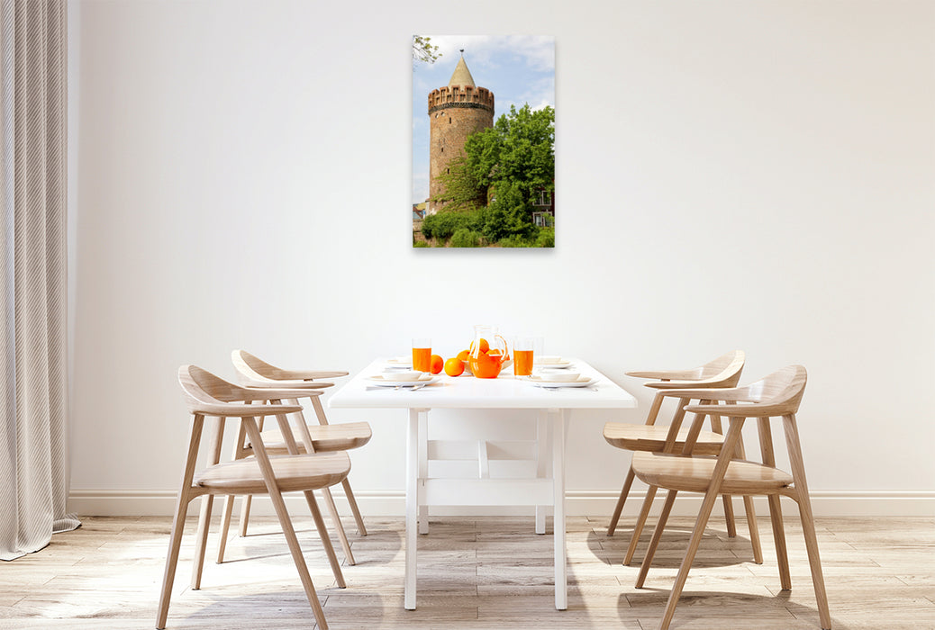 Premium Textil-Leinwand Premium Textil-Leinwand 60 cm x 90 cm hoch Steintorturm in Brandenburg a.d. Havel