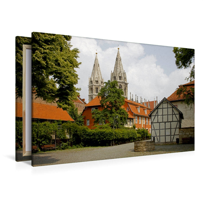 Premium Textil-Leinwand Premium Textil-Leinwand 120 cm x 80 cm quer Altstadt-Winkel in Mühlhausen (Thüringen)