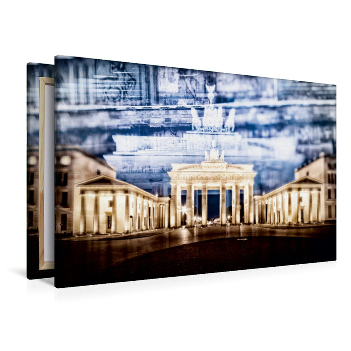 Premium Textil-Leinwand Premium Textil-Leinwand 120 cm x 80 cm quer BERLIN Brandenburger Tor im Detail