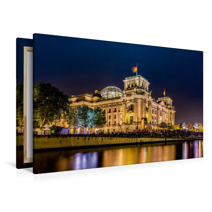 Premium Textil-Leinwand Premium Textil-Leinwand 120 cm x 80 cm quer Berlin Reichstag