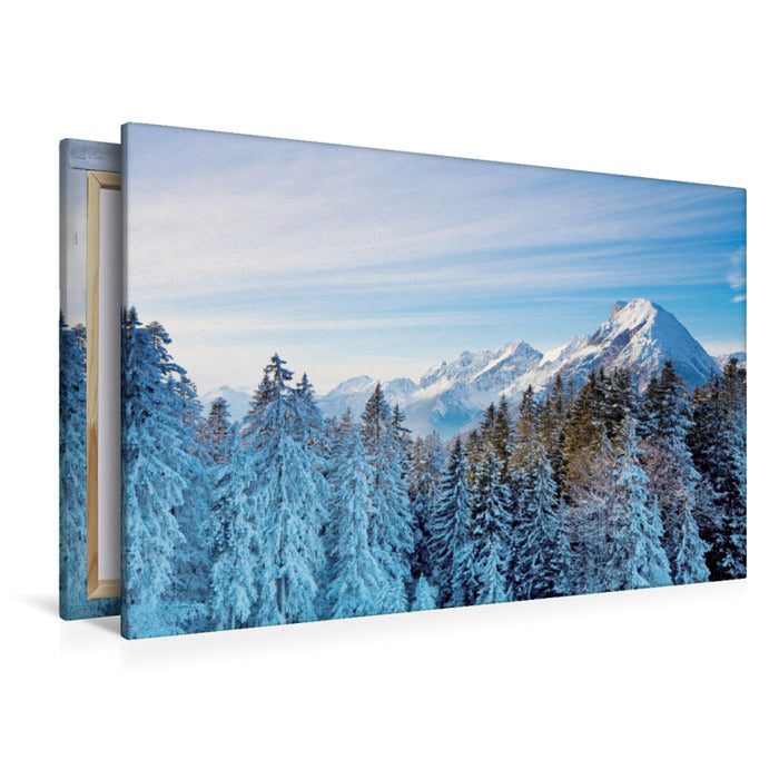 Premium Textil-Leinwand Premium Textil-Leinwand 120 cm x 80 cm quer Hohe Munde, Seefeld in Österreich