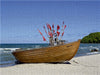 Fischerboot am Strand in Binz - CALVENDO Foto-Puzzle - calvendoverlag 29.99