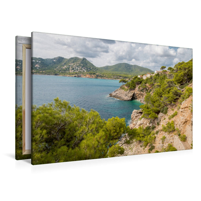 Premium Textil-Leinwand Premium Textil-Leinwand 120 cm x 80 cm quer Blick auf Canyamel im Osten von Mallorca