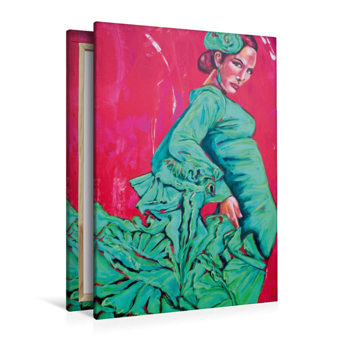 Premium Textil-Leinwand Premium Textil-Leinwand 80 cm x 120 cm  hoch Ein Motiv aus dem Kalender Flamenco
