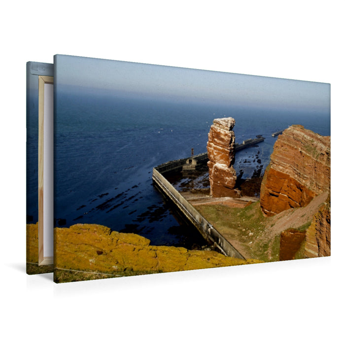 Premium Textil-Leinwand Premium Textil-Leinwand 120 cm x 80 cm quer Die Lange Anna auf Helgoland