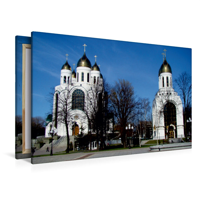 Premium Textil-Leinwand Premium Textil-Leinwand 120 cm x 80 cm quer Die Christ-Erlöser-Kathedrale in Kaliningrad