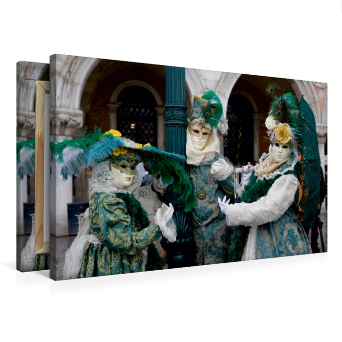 Premium Textil-Leinwand Premium Textil-Leinwand 75 cm x 50 cm quer Ein Motiv aus dem Kalender Carnevale di Venezia 2017
