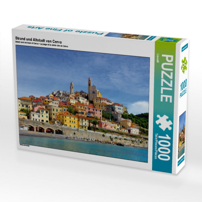 Strand und Altstadt von Cervo - CALVENDO Foto-Puzzle - calvendoverlag 29.99