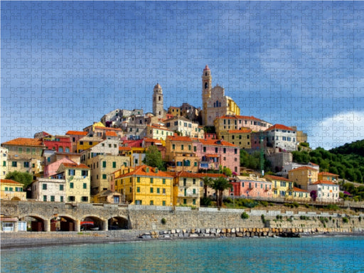 Strand und Altstadt von Cervo - CALVENDO Foto-Puzzle - calvendoverlag 29.99