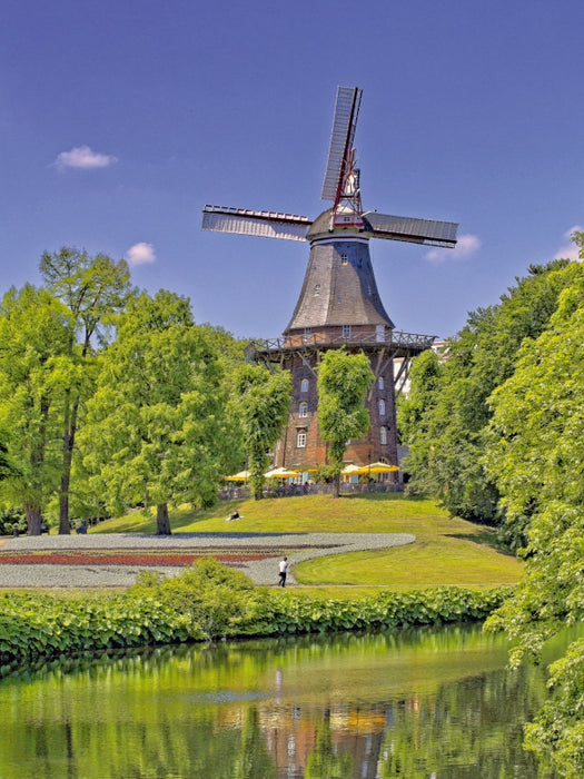 Bremen - Die 100 Jahre alte Mühle in den Wallanlagen - CALVENDO Foto-Puzzle - calvendoverlag 29.99