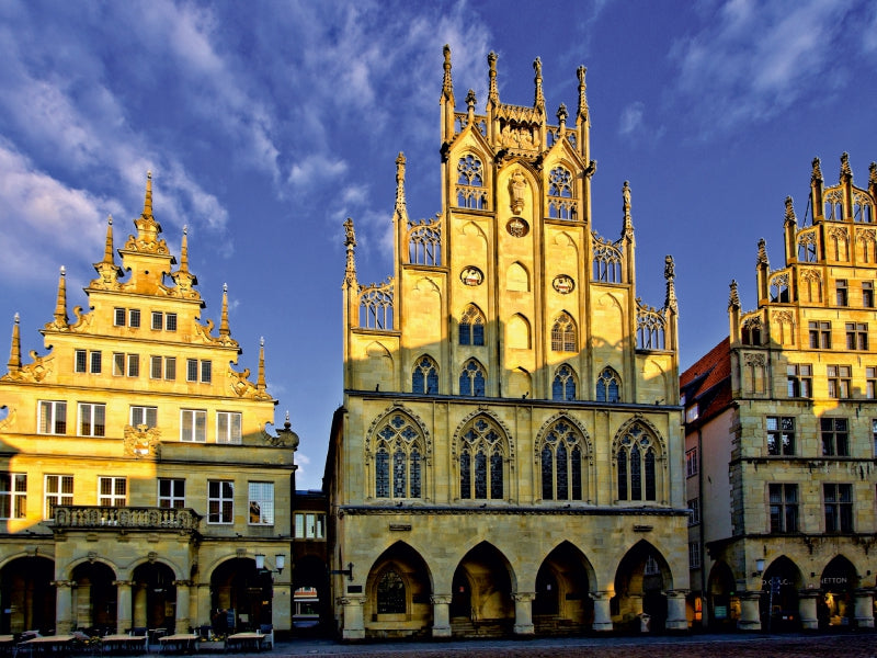 Münster - Das Rathaus, ein gotischer Bau aus der Mitte des 14. Jahrhunderts - CALVENDO Foto-Puzzle - calvendoverlag 29.99