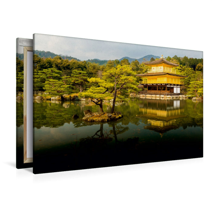 Premium Textil-Leinwand Premium Textil-Leinwand 120 cm x 80 cm quer Kinkaku-ji