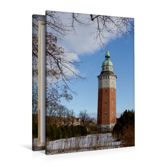 Premium Textil-Leinwand Premium Textil-Leinwand 80 cm x 120 cm  hoch Wasserturm in Finsterwalde