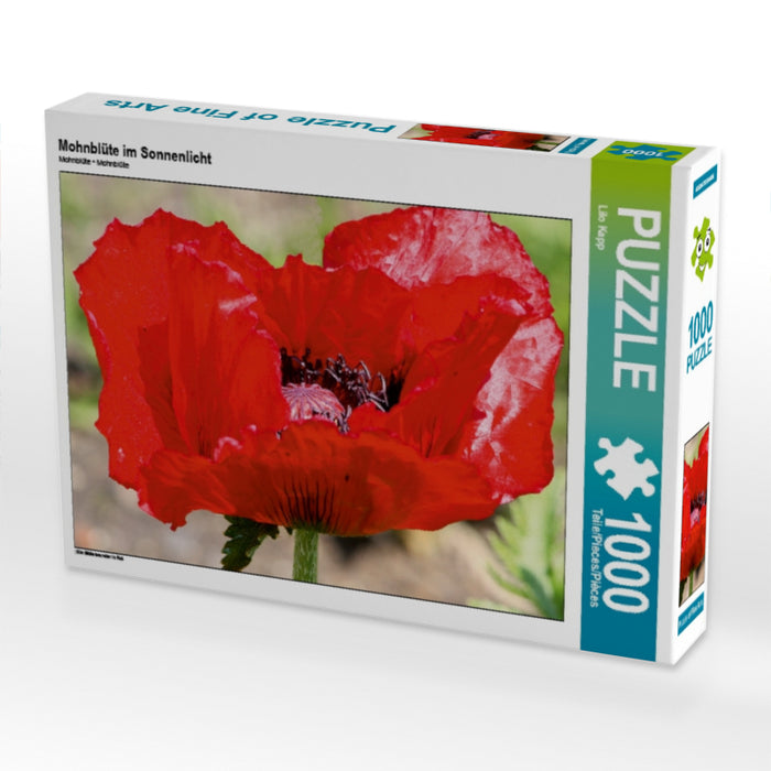 Mohnblüte im Sonnenlicht - CALVENDO Foto-Puzzle - calvendoverlag 29.99