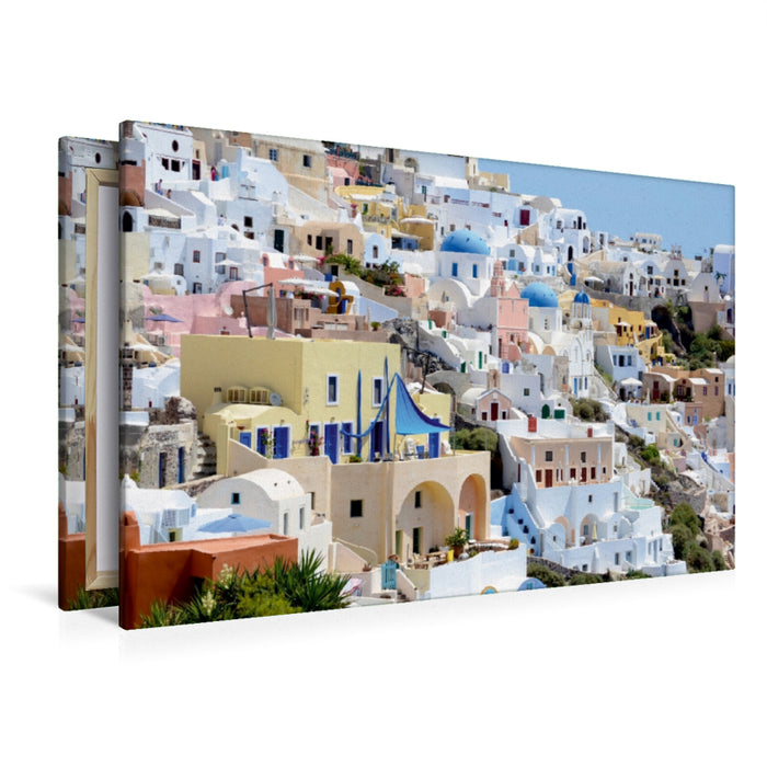 Premium Textil-Leinwand Premium Textil-Leinwand 120 cm x 80 cm quer Ein Motiv aus dem Kalender Santorini