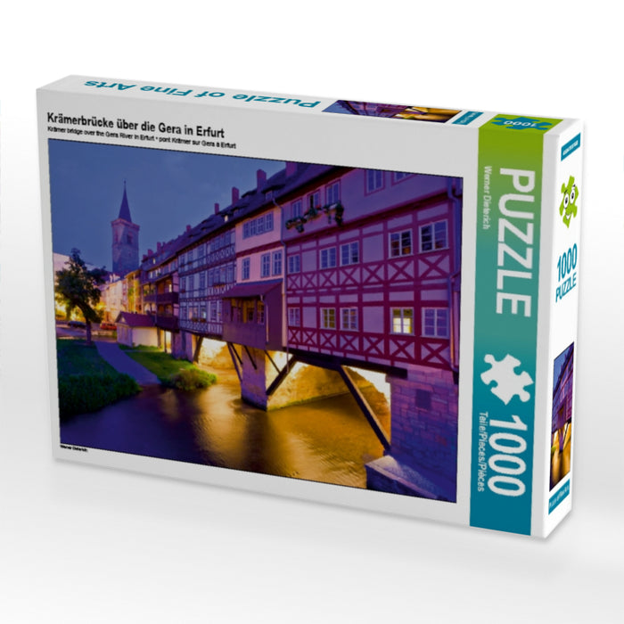 Krämerbrücke über die Gera in Erfurt - CALVENDO Foto-Puzzle - calvendoverlag 32.99